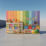 Kids Playroom Colorful Canvas Art | Children Activity Room Frame | Fun Interior Wall Print