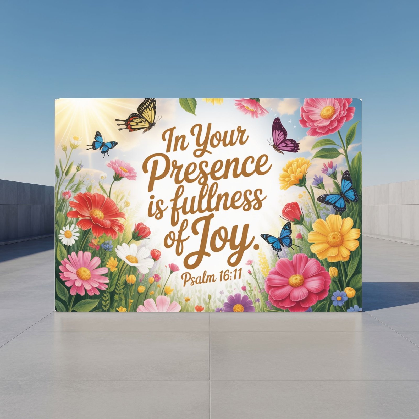 Psalm 16:11 Joy Canvas Art | Fullness of Joy Scripture Frame | Path of Life Bible Print - Image 2