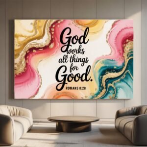 Romans 8:38-39 Nothing Separate Canvas Art | Love of God Scripture | Eternal Love Frame