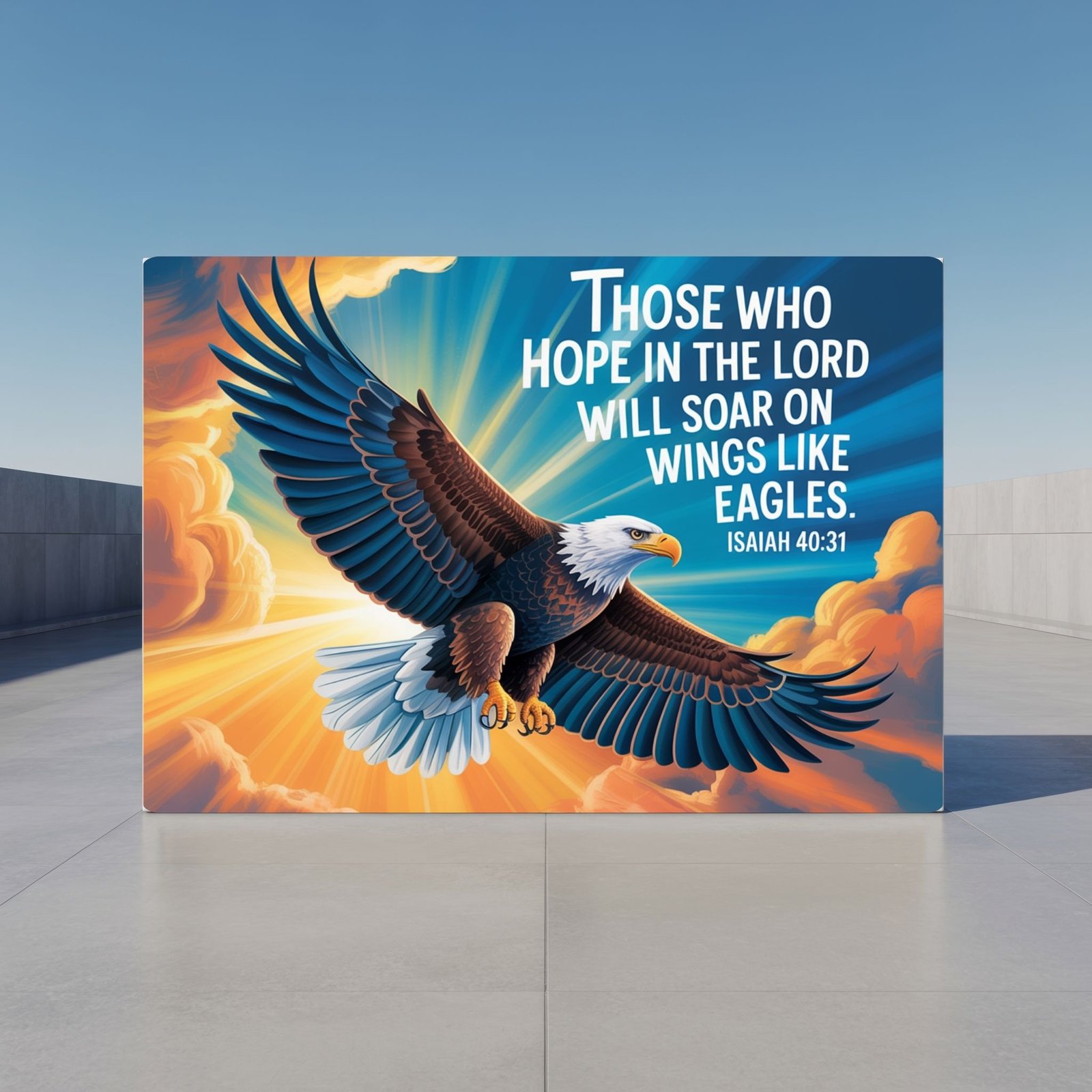 Isaiah 40:31 Eagles Wings Canvas Print | Soar Like Eagles Frame | Bird Scripture Art - Image 2