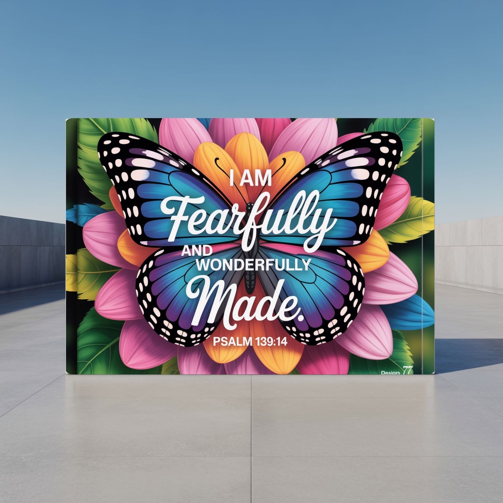 Psalm 139:14 Fearfully Wonderfully Canvas Art | Wonderfully Made Frame | Identity Scripture - Image 3