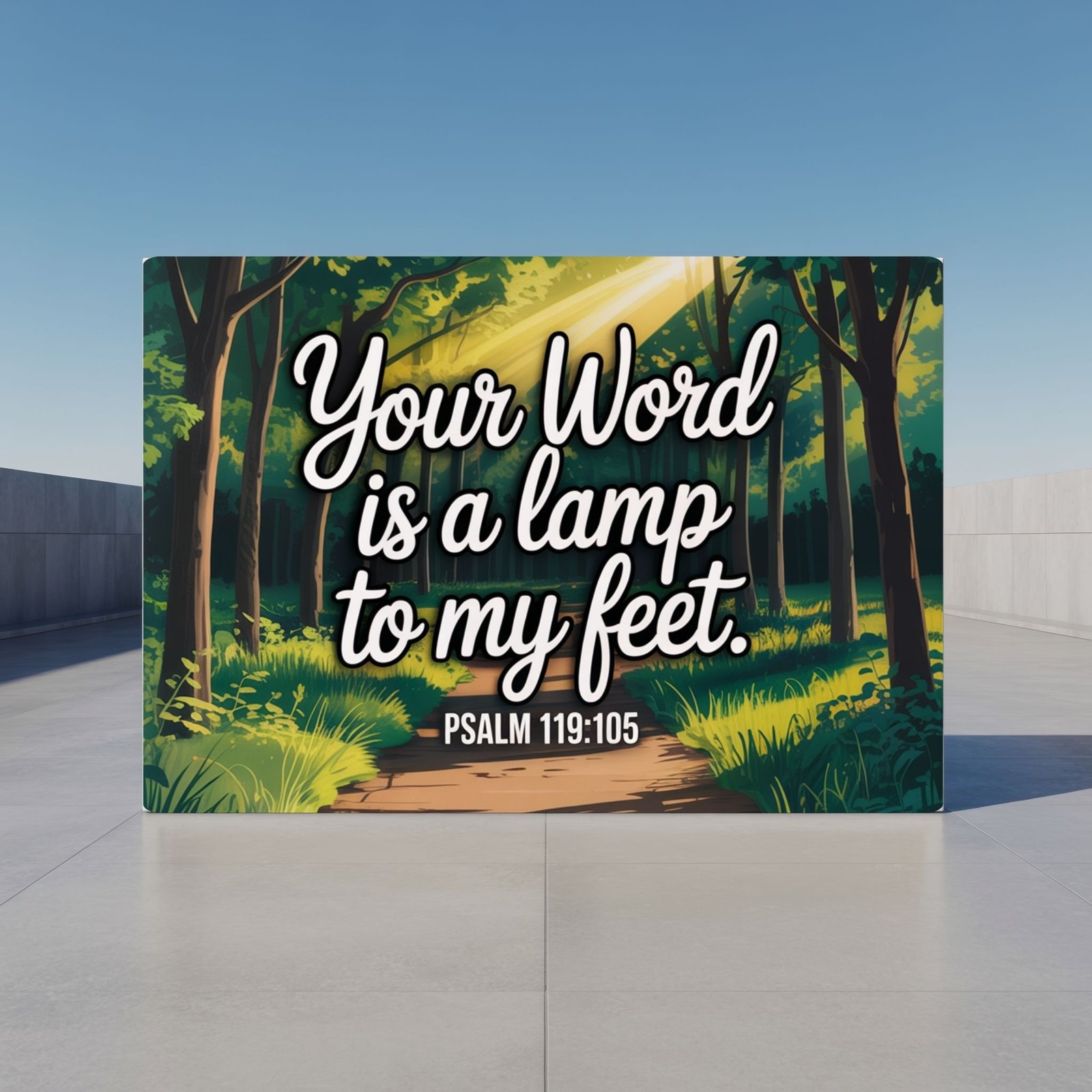 Psalm 119:105 Lamp Canvas Art | Word is a Lamp Frame | Light Scripture Wall Print - Image 2
